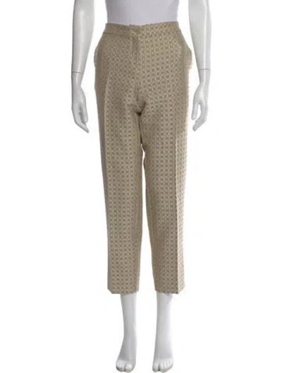 Pre-owned Etro Printed Straight Leg Pants In Neutral