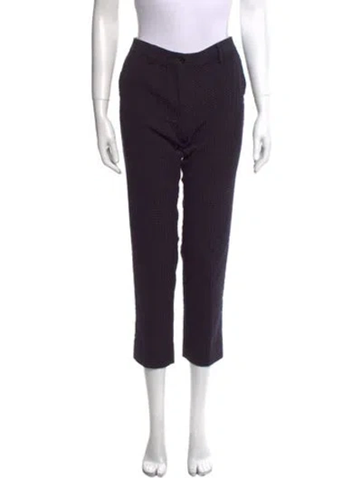 Pre-owned Etro Printed Straight Leg Pants In Purple