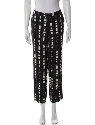 Pre-owned Etro Printed Straight Leg Pants W/ Tags In Black