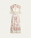 Etro Printed Stretch-cotton Midi Dress In White Print 3