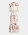 Etro Printed Stretch-cotton Midi Dress In White Print 3