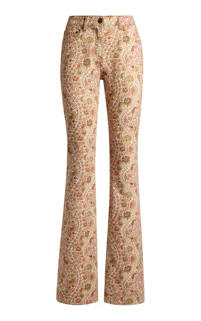 Etro Printed Stretch-denim Bootcut Jeans In Multi