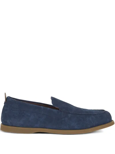 Etro Printed Suede Slip-on Loafers In Multi