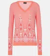 Etro Printed Sweater In Pink