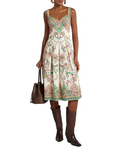Etro Floral Print Dress In White