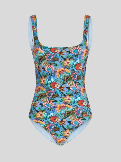 Etro Printed Swimsuit In Multi