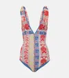 Etro Printed Swimsuit In Multicoloured