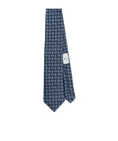 Etro Printed Tie In Blue