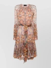ETRO PRINTED TIERED SKIRT DRESS WITH ELASTICATED WAISTBAND