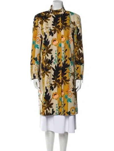 Pre-owned Etro Printed Trench Coat In Neutral