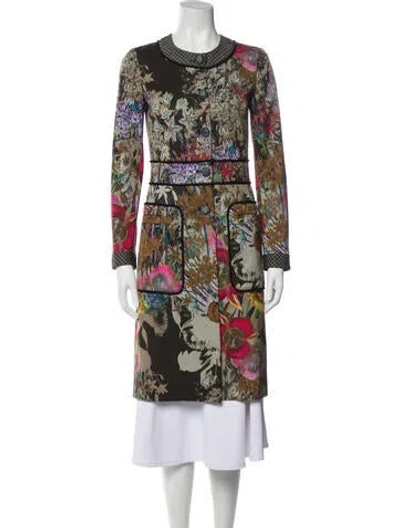 Pre-owned Etro Printed Trench Coat In Neutral