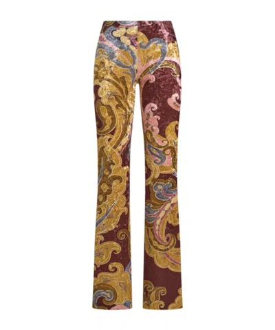 ETRO ETRO PAISLEY PRINTED FLARED TROUSERS