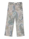 Etro Paisley-pattern Trousers In Gray