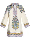 Etro Printed Tunic In White