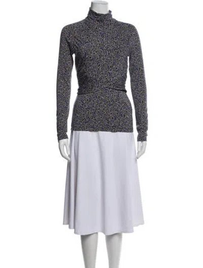 Pre-owned Etro Printed Turtleneck Top In Multi