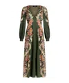Etro Floral Print Twill Dress In Multicolor