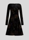 ETRO PRINTED VELVET MINI DRESS