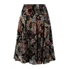 Etro Printed Velvet Skirt In Multi