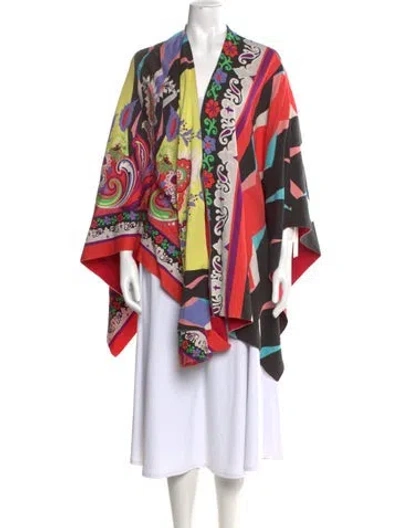 Pre-owned Etro Printed V-neck Sweater In Black