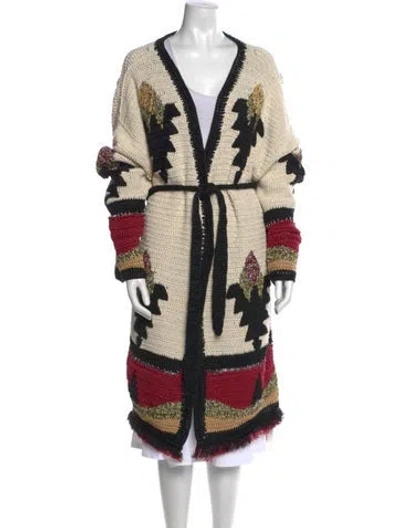 Pre-owned Etro Printed V-neck Sweater In Neutral