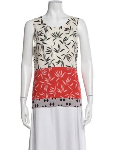 Pre-owned Etro Printed V-neck Sweater In Neutrals