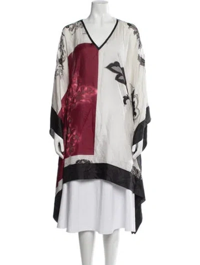 Pre-owned Etro Printed V-neck Tunic In Multi