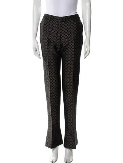 Pre-owned Etro Printed Wide Leg Pants In Black