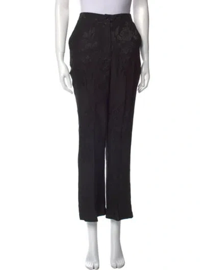 Pre-owned Etro Printed Wide Leg Pants In Black