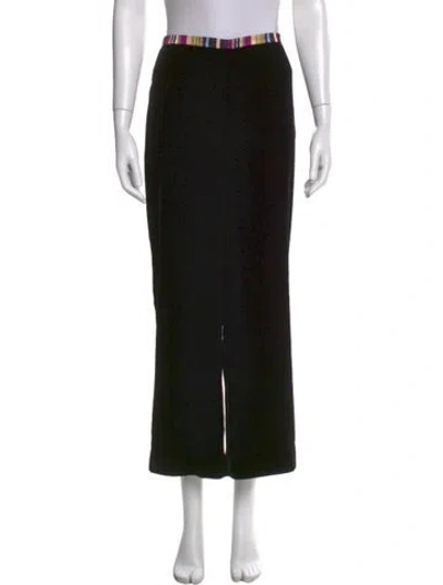Pre-owned Etro Printed Wide Leg Pants In Black