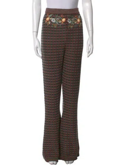 Pre-owned Etro Printed Wide Leg Pants In Multi