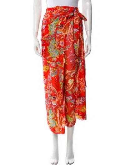 Pre-owned Etro Printed Wide Leg Pants In Multi