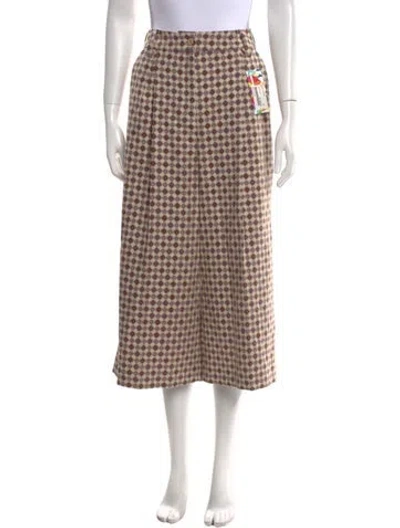 Pre-owned Etro Printed Wide Leg Pants In Neutral