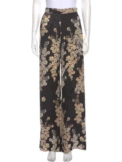 Pre-owned Etro Printed Wide Leg Pants In Neutral