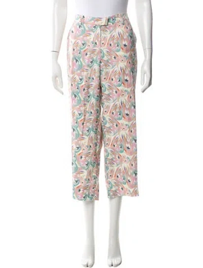 Pre-owned Etro Printed Wide Leg Pants In Neutral