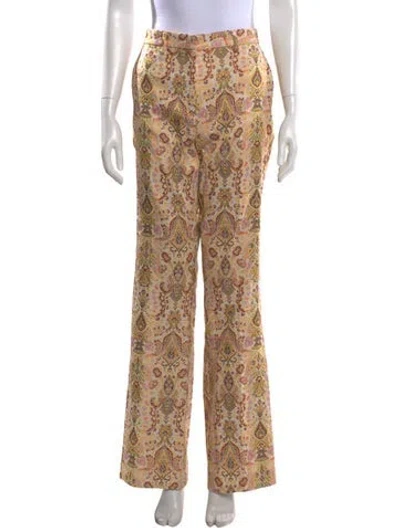 Pre-owned Etro Printed Wide Leg Pants In Neutral