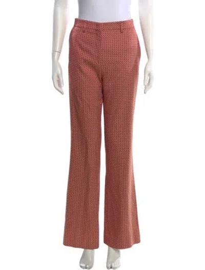 Pre-owned Etro Printed Wide Leg Pants In Pink