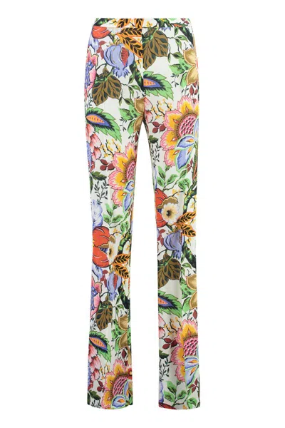 Etro Printed Wide-leg Trousers