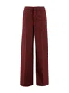Etro Relaxed Fit Trousers Wide-leg Silhouette In Burgundy