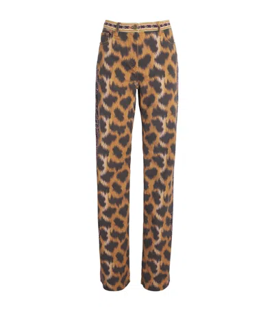 Etro Printed Wide-leg Jeans In Multi