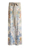 Etro Printed Wide-leg Pants In Multi