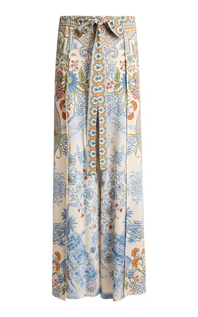 Etro Printed Wide-leg Pants In Multi