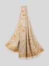 Etro , Printed Wool- And Silk-blend Scarf, Man, Beige In Beige