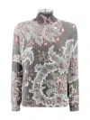 Etro All-over Floral Print Wool Top