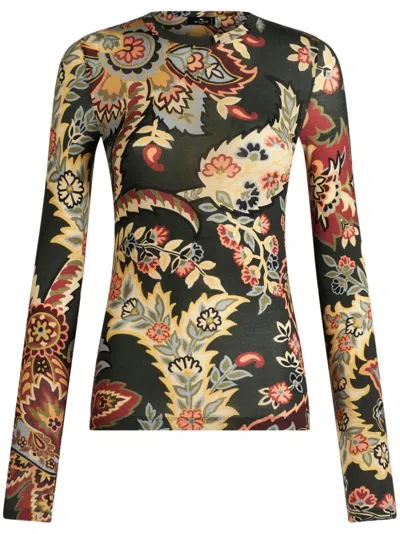 Etro Jersey Top In Multicolour