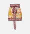 Etro High Waist Mini Length Wrap Skirt