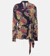 Etro Printed Wrap Top In Multicoloured
