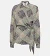 Etro Multicolor Patchwork-print Wraparound-style Shirt In Multicoloured