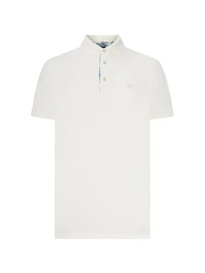 Etro Cotton Polo Shirt With Printed Details In Neutral
