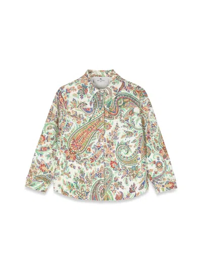 Etro Prints Legacy Cotton Jacket With Logo In Multi