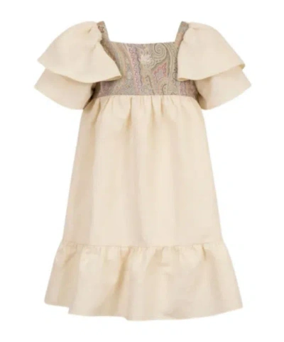 Etro Prints Legacy Linen- And Cotton-blend Jacquard Dress In Brown
